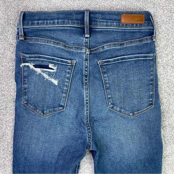 Abercrombie & Fitch Jeans Women's 23* Blue Skinny Ultra High Rise Dark Denim - Picture 4 of 12